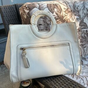 a new day Cream Satchel Bag